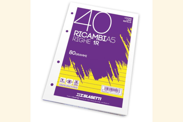 RICAMBI A5 PER RACCOGLITORE 1R, 40 FOGLI - BLASETTI