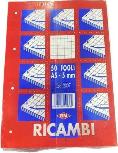 RICAMBI A5 PER RACCOGLITORE 5mm, 50 FOGLI