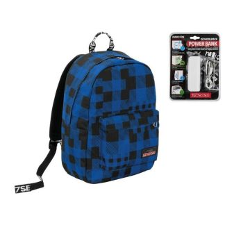 ZAINO ISCHOOLPACK SEVEN CHECK MONOSCOMPARTO CON POWER BANK