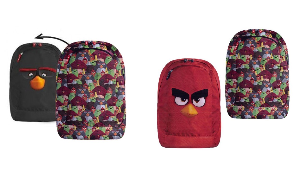 ZAINO AMERICANO DOUBLE FACE ANGRY BIRDS