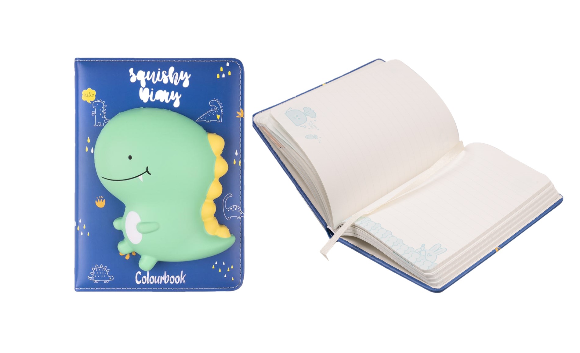 SQUISHY DIARY IN ECOPELLE, IN QUESTO DIARIO TROVARAI PAGINE COLORATE A RIGHE, A QUADRETTI E PAGINE SENZA RIGATURE